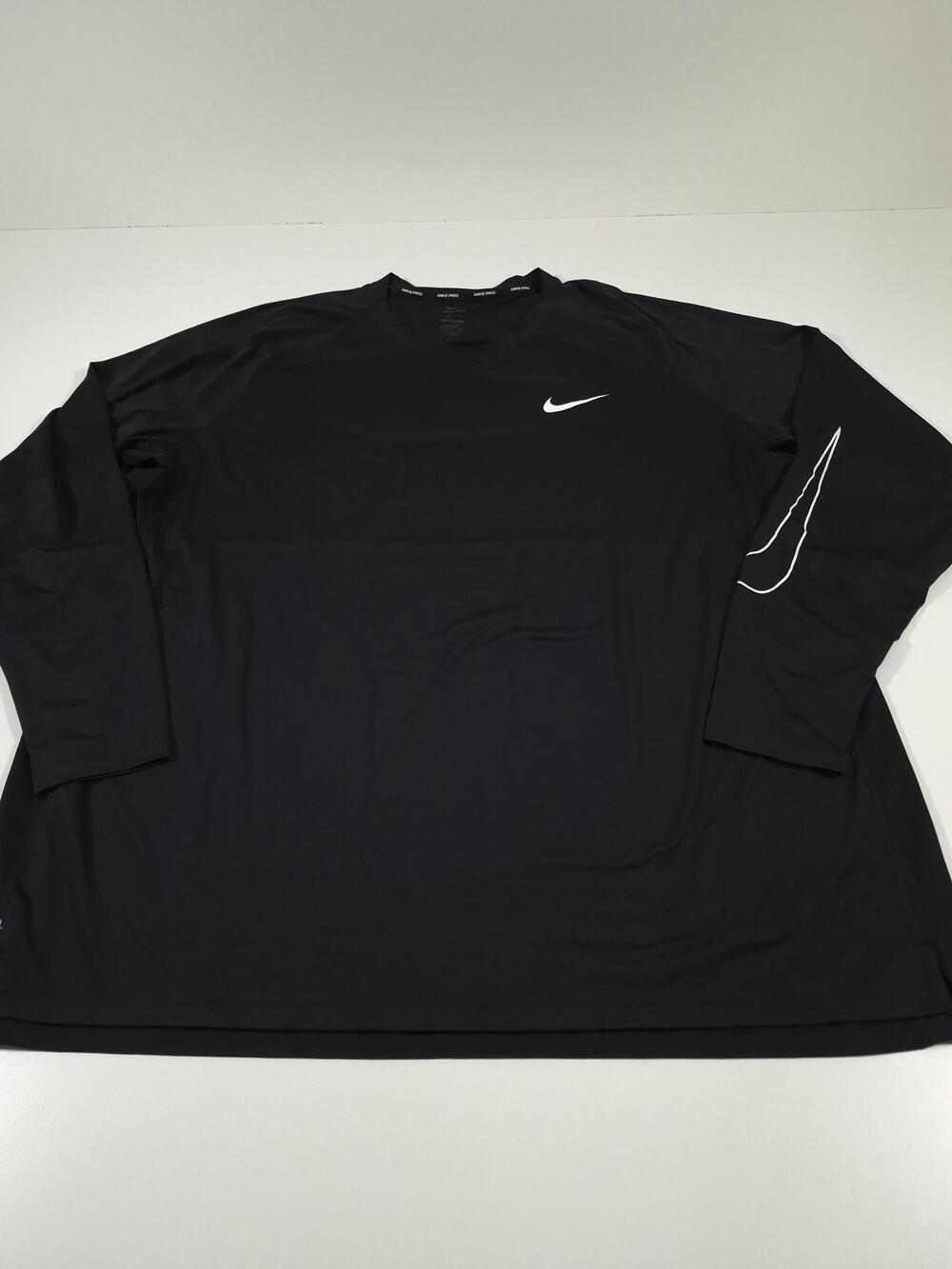 Nike Pro Dri-FIT Shirt Mens 4XLT Black Long Sleeve Performance Athletic Tee